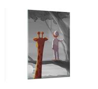 Quadro su Vetro 70x100cm Giraffa Bambini Sogno Stampe Immagini Moderni Murale