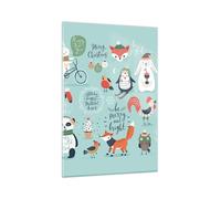 Quadro su Vetro 70x100cm Pasqua animali dolce desiderio Stampe Moderni Murale