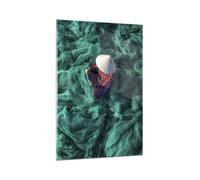 Quadro su Vetro 70x100cm Rete Pescatore Vietnam Stampe Immagini Moderni Murale