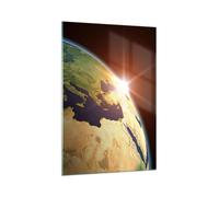Quadro su Vetro 70x100cm Terra galassia globo terre Stampe Moderni Murale