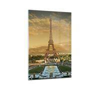 Quadro su Vetro 70x100cm Torre Eiffel Francia Parigi Stampe Moderni Murale