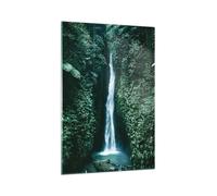 Quadro su Vetro 70x100cm Tropici Cascate Giungla Stampe Immagini Moderni Murale