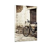 Quadro su Vetro 70x100cm Via Bici città rovine Stampe Immagini Moderni Murale