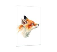 Quadro su Vetro 70x100cm volpe animale natura Stampe Immagini Moderni Murale