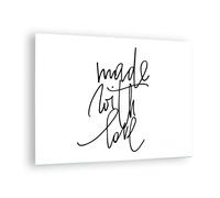 Quadro su Vetro 70x50cm Creato Con Amore Stampe Immagini Quadri Moderni Murale