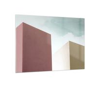 Quadro su Vetro 70x50cm Edifici Architettura Tridimensionale Stampe Murale