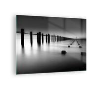 Quadro su Vetro 70x50cm Mare riva oceano orizzonte Stampe Moderni Murale
