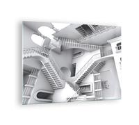 Quadro su Vetro 70x50cm Scienza illusione scale Stampe Immagini Moderni Murale