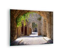 Quadro su Vetro 70x50cm Strada storia architettura monumento Stampe Murale