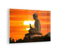 Quadro su Vetro 70x50cm tempio buddha Stampe Immagini Quadri Moderni Murale