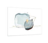 Quadro su Vetro 70x50cm Una Goccia D'Acqua Astrazione Minimalismo Stampe Murale