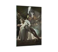 Quadro su Vetro 80x120cm Angeli donna teatro opera Stampe Moderni Murale