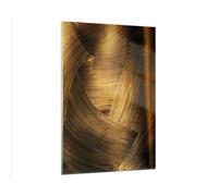 Quadro su Vetro 80x120cm Astrazione Oro Texture Stampe Immagini Moderni Murale