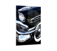 Quadro su Vetro 80x120cm Auto cromo Cuba Stampe Immagini Quadri Moderni Murale