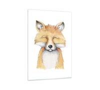 Quadro su Vetro 80x120cm Cartone animato volpe bambino Stampe Moderni Murale