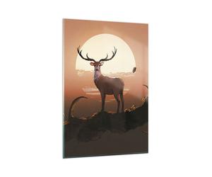 Quadro su Vetro 80x120cm cervo palchi corna Stampe Immagini Moderni Murale