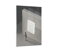Quadro su Vetro 80x120cm Labirinto grigio perduto Stampe Immagini Moderni Murale