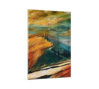 Quadro su Vetro 80x120cm Paesaggio Toscana Viaggi Stampe Immagini Moderni Murale