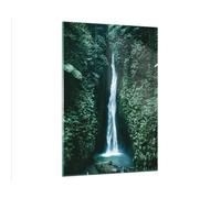 Quadro su Vetro 80x120cm Tropici Cascate Giungla Stampe Immagini Moderni Murale