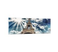 Quadro su Vetro 90x30cm Architettura costruzione città eiffel Stampe Murale