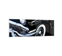 Quadro su Vetro 90x30cm Auto cromo Cuba Stampe Immagini Quadri Moderni Murale