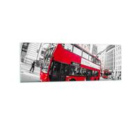 Quadro su Vetro 90x30cm Bus Londra viaggio turismo Stampe Moderni Murale