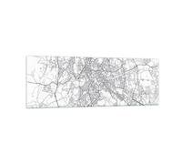 Quadro su Vetro 90x30cm Città Mappa Roma Stampe Immagini Quadri Moderni Murale