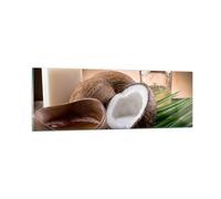 Quadro su Vetro 90x30cm Cocco olio sapone palma Stampe Immagini Moderni Murale