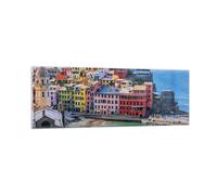 Quadro su Vetro 90x30cm Colori Edifici Italia Stampe Immagini Moderni Murale