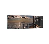 Quadro su Vetro 90x30cm Croazia yacht vela barca a vela Stampe Moderni Murale