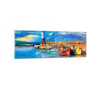 Quadro su Vetro 90x30cm faro mare Stampe Immagini Quadri Moderni Murale