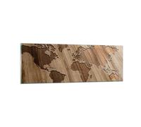 Quadro su Vetro 90x30cm geografia globo mappa Stampe Immagini Moderni Murale