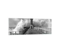 Quadro su Vetro 90x30cm Lanterna Mare Portogallo Stampe Immagini Moderni Murale