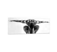 Quadro su Vetro 90x30cm Modello corpo muscoli tatuaggio Stampe Moderni Murale