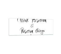 Quadro su Vetro 90x30cm Motto pensiero positivo Stampe Immagini Moderni Murale