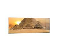 Quadro su Vetro 90x30cm Piramide egitto deserto Stampe Immagini Moderni Murale