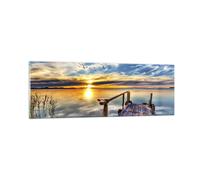 Quadro su Vetro 90x30cm ponte del lago Stampe Immagini Quadri Moderni Murale