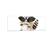 Quadro su Vetro 90x30cm Procione Coppa Bambini Stampe Immagini Moderni Murale