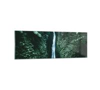 Quadro su Vetro 90x30cm Tropici Cascate Giungla Stampe Immagini Moderni Murale