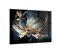 Quadro su Vetro Fiore Botanica Art Deco Stampe da Parete in Vetro 70x50cm Quadri Moderni Soggiorno Camera da Letto Cucina 1 pezzo Piccoli Decorazione Murale Wall Art Grafica Immagini GAA70x50-5766
