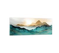 Quadro su Vetro Paesaggio Montagne Moderno Stampe da Parete in Vetro 140x50cm Quadri Moderni Soggiorno Camera da Letto Cucina 1 pezzo Grandi XXL Decorazione Murale Wall Art Immagini GAB140x50-5706