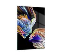 Quadro su Vetro Verticale 50x70cm Stampe da Parete astrazione moderna Piccoli Decorazione Murale Camera da Letto Cucina 1 pezzo Quadri Moderni Soggiorno Grafica Immagini Wall Art GPA50x70-3709