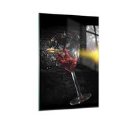 Quadro su Vetro Verticale 80x120cm Stampe da Parete Arma Bullet Bicchiere Vite Grandi Decorazione Murale Camera da Letto Cucina 1 pezzo Quadri Moderni Soggiorno Immagini Wall Art GPA80x120-0309
