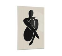 Quadro su Vetro Verticale Contorno Donna Atto Stampe da Parete 70x100cm Quadri Moderni Soggiorno Camera da Letto Cucina 1 pezzo Grandi Decorazione Murale Wall Art Grafica Immagini GPA70x100-6227