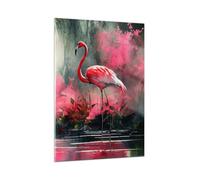 Quadro su Vetro Verticale Fenicotteri Pezzo Paesaggio Stampe da Parete 50x70cm Quadri Moderni Soggiorno Camera da Letto Cucina 1 pezzo Piccoli Decorazione Murale Wall Art Immagini GPA50x70-5685