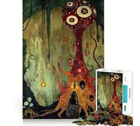 Quadro surreale da 1000 pezzi con casa sull'albero, puzzle per adulti, gioco di logica e intrattenimento rilassante, opera d'arte di alta qualità 38x26cm