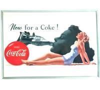 Quadro Targa Insegna a Rilievo Latta Coca Cola Marilyn Monroe Pub Bar 30x50cm