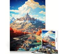 Quadro tibetano a olio, puzzle da 1000 pezzi per adolescenti, gioco per esercitare la mente, momento di condivisione, taglio di precisione, pezzo da collezione 50x75cm