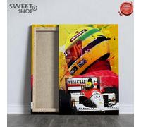 Quadro Tribute SENNA Ayrton Legend Driver F1 Champion Memory TELA ALTA QUALITA'