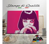 QUADRO Uma Thurman Pulp Fiction STAMPA SU TELA CANVAS ARTE DONNA OCCHI POP ART